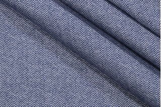 Pescadero Stripe Woven Outdoor Fabric in Indigo