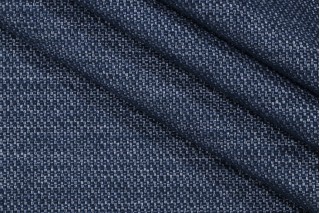 Cannes Woven Chenille Outdoor Fabric in Navy