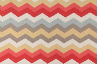 Waverly Panama Wave Printed Poly Outdoor Fabric in Peachtini