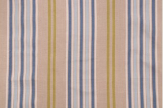 Onyx Age Woven Stripe Cotton Decorator Fabric in Multi/Blue/Green