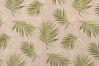 PK Lifestyles Fossil Frond Printed Polyester Outdoor Fabric in Leaf