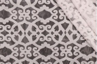 Dena Home Lace Together Sheer Woven Drapery Fabric in Snow
