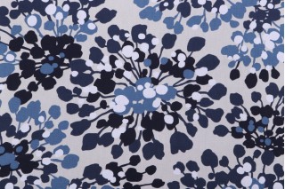 Magnolia Home Starlight Printed Cotton Drapery Fabric in Navy 