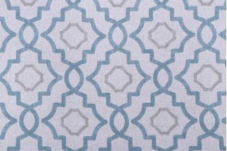 Magnolia Home Talbot Printed Cotton Drapery Fabric in Verdigris 