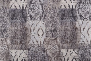 Mill Creek Cavanci-Petro Printed Cotton Drapery Fabric in Greystone 