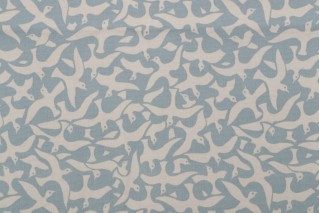 Iman Home Riviera In Flight Printed Cotton Drapery Fabric 