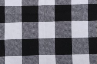 Sample of Terrasol - Cottage Check Woven Solution Dyed Acrylic Outdoor Fabric in Black 