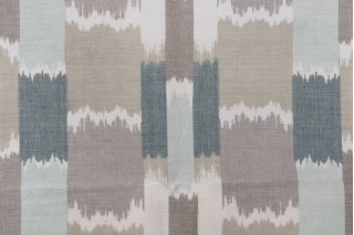 Maya Ikat Woven Decorator Fabric in Teal
