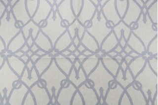 Braemore Fioretto Printed Linen Drapery Fabric in Haze 