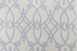 Braemore Fioretto Printed Linen Drapery Fabric in Haze