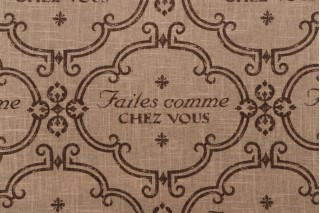 Jacklyn Smith Home Script Printed Linen Blend Drapery Fabric in Cocoa for Trend