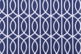 Robert Allen Dwell Studios Bella Porte Printed Cotton Drapery Fabric in Twilight