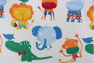 Big Top/Safari Printed Polyester Drapery Fabric in Multi