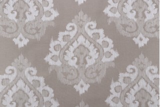 Purdue Printed Cotton Drapery Fabric in Dove