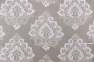 Purdue Printed Cotton Drapery Fabric in Dove