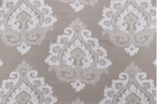 Purdue Printed Cotton Drapery Fabric in Dove