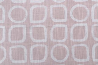 Robert Allen Printed Cotton Drapery Fabric in Blush