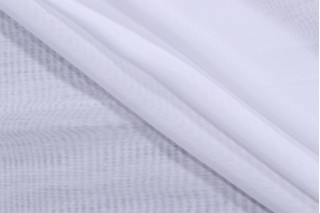 Woven Sheer Drapery Fabric in White 114 wide