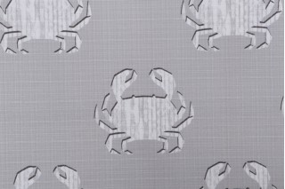 Premier Prints Avalon Printed Polyester Outdoor Fabric in Grey