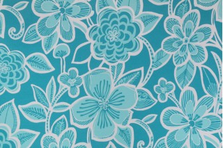 Richloom Halsey Printed Polyester Outdoor Fabric in Seaglass