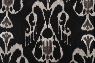 Fabricut Magnificat Printed Linen Blend Drapery Fabric in Charcoal Grey