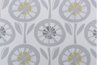 Terrasol - Lemondrop Printed Polyester Outdoor Fabric in Platinum