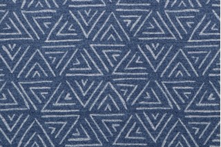 Mill Creek Printed Polyester Outdoor Fabric in Denim