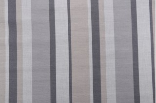 Sunbrella Stripe Solution Dyed Acrylic Outdoor Fabric in Slate
