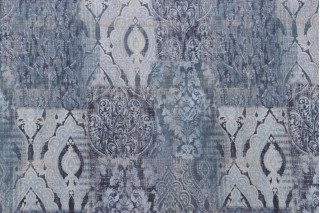 Mill Creek Cavanci-Petro Printed Cotton Drapery Fabric in Pacific