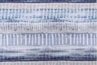 Mill Creek Oak Harbor-Madden Printed Cotton Drapery Fabric in Denim