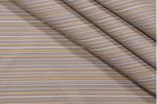  Woven Stripe Poly Outdoor Fabric Natural/Yellow