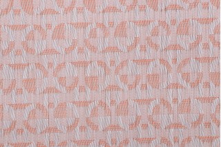 Woven Vinyl Mesh Sling Chair Outdoor Fabric in White/Orange