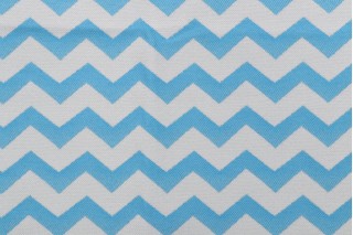 1 Yard of Woven Polyester Outdoor Upholstery in Cyan