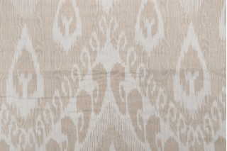 1/2 Yard Vari Printed Linen Blend Drapery Fabric in Sandstone