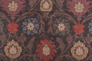 Thibaut Buccini F96055 Printed Drapery Fabric in Dark Brown 