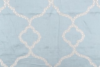 Thibaut Gibraltar Embroidery W72772 Embroidered Decorator Fabric in Blue 