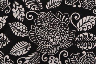 Thibaut Waterbury F99299 Printed Drapery Fabric in Black 