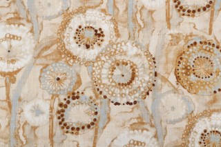 Ellen Degeneres Majorca Printed Cotton Drapery Fabric in Natural 