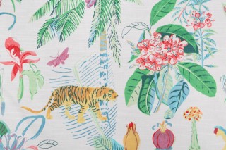 Tommy Bahama Heavenly Kingdom Printed Cotton Drapery Fabric in Leafy 
