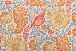 Williamsburg Tucker Resist Printed Polyester Outdoor Fabric in Zest 