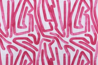 Premier Prints Shiva-Slub Canvas Printed Cotton Drapery Fabric in Flamingo 