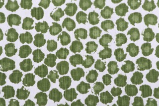 Premier Prints Freedom-Slub Linen White Printed Drapery Fabric in Kale 