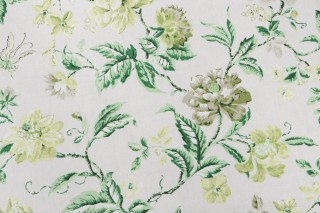 Suburban Fabrics Lilith Printed Cotton Drapery Fabric in Green for Robert Allen 