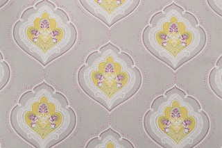 Duralee Jumara Printed Cotton Drapery Fabric in Yellow 