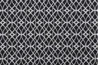 Phifer Scrollwork Woven Olefin Outdoor Fabric in Jet