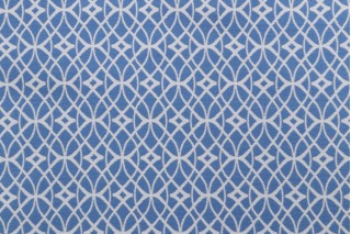 Phifer Scrollwork Woven Olefin Outdoor Fabric in Cobalt