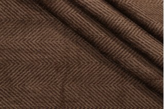 Thibaut Herringbone Chenille Upholstery Fabric in Cocoa