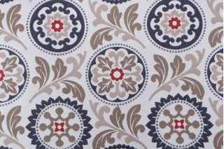 Subrella Suzanni Woven Solution Dyed Acrylic Outdoor Fabric in Khaki/Black