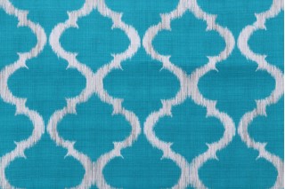 Richloom Ikat Medallion Printed Polyester Outdoor Fabric in Blue