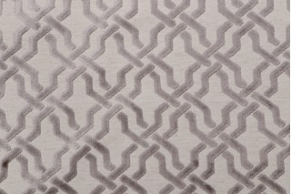 Velvet Patterned Upholstery Fabric in Gray